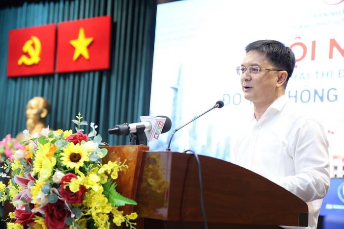 Phó Chủ tịch UBND TPHCM Nguyễn Mạnh Cường phát biểu.