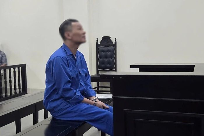 Bị cáo Hoàng Thanh Long tại phiên tòa.