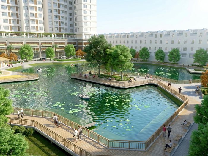 The Peak Garden được phát triển theo định hướng wellness residences, chú trọng cân bằng giữa không gian sống, thiên nhiên và trải nghiệm cư dân. Ảnh phối cảnh