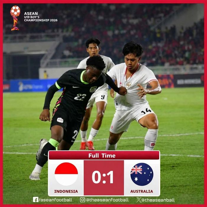 U19 Australia biến U19 Indonesia thành cựu vương Đông Nam Á - Ảnh: Asean Football
