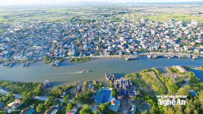 Toàn cảnh xã Quỳnh Phú nhìn từ trên cao. Ảnh: Tư liệu