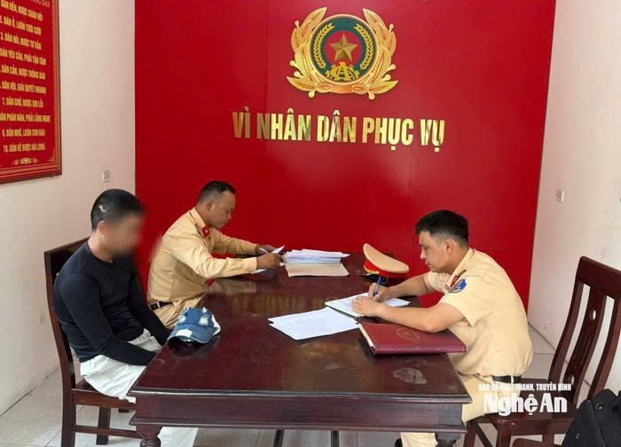 Hồ Văn K. tại cơ quan Công an. Ảnh: P.V