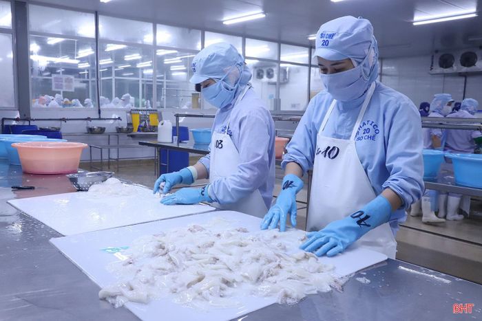 Công ty CP Xuất nhập khẩu thủy sản Nam Hà Tĩnh ghi dấu ấn với phong trào thi đua "Lao động giỏi, lao động sáng tạo".