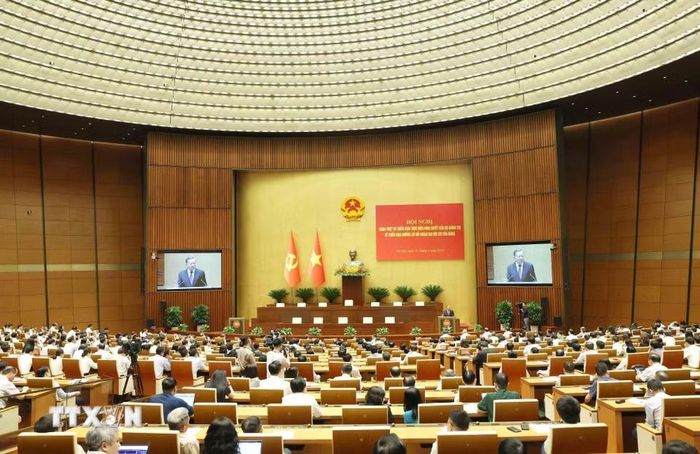 Hội nghị quán triệt, triển khai thực hiện Nghị quyết của Bộ Chính trị về triển khai đường lối đối ngoại Đại hội XIV của Đảng. (Ảnh: Phương Hoa/TTXVN)