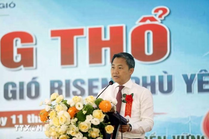 Phó Bí thư Tỉnh ủy, Chủ tịch Ủy ban Nhân dân tỉnh Sơn La Nguyễn Đình Việt phát biểu. (Ảnh: Quang Quyết/TTXVN)
