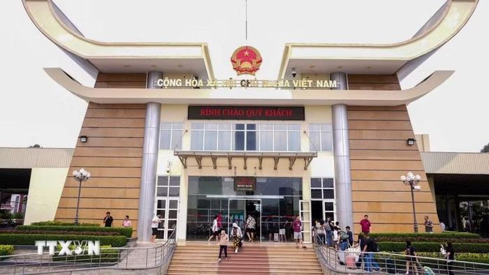 Cửa khẩu quốc tế Mộc Bài, tỉnh Tây Ninh. (Ảnh: Minh Phú/TTXVN)