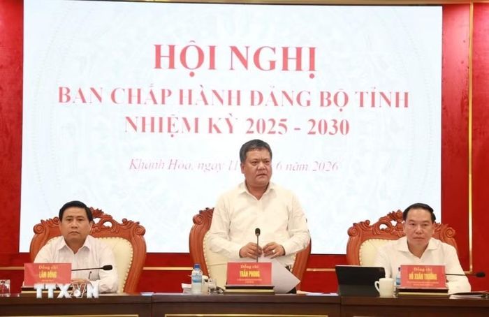 Ông Trần Phong, Bí thư Tỉnh ủy Khánh Hòa phát biểu. (Ảnh: Xuân Triệu/TTXVN)