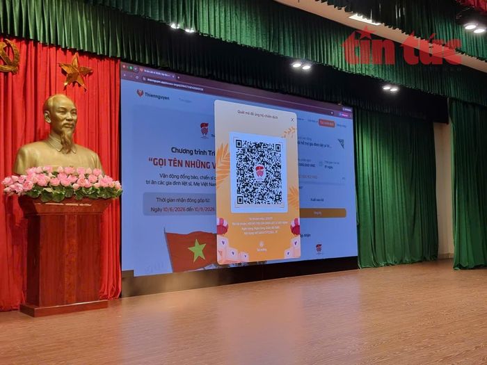 Giới thiệu mã QR ủng hộ của chương trình.