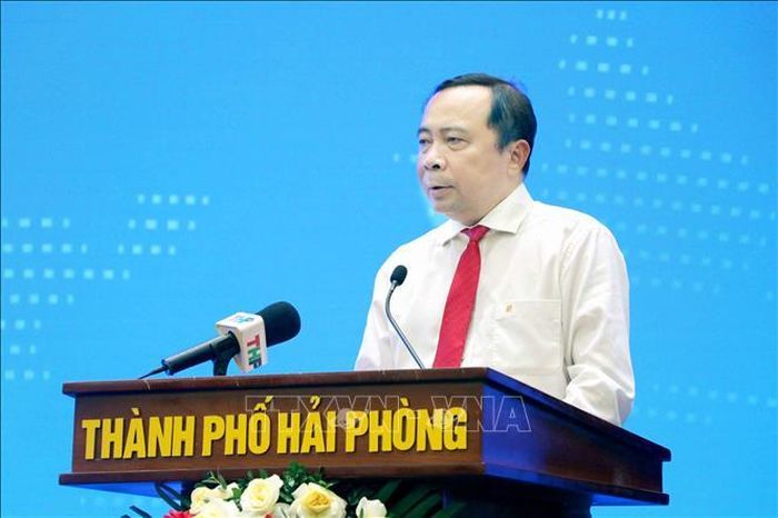 Ông Vũ Hải Quân, Bộ trưởng Bộ Khoa học và Công nghệ, phát biểu tại Hội thảo. Ảnh: Hoàng Ngọc/TTXVN