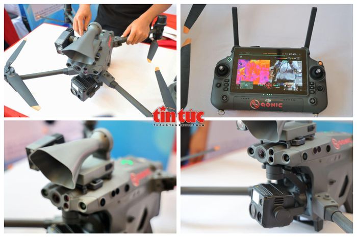 UAV DJI Matrice 30T được trang bị thiết bị hiện đại gồm loa phát thanh và camera AI.
