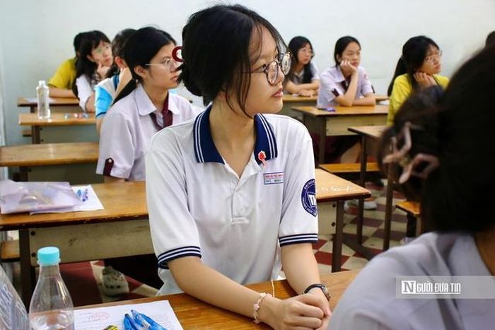 Thí sinh tại phòng thi.