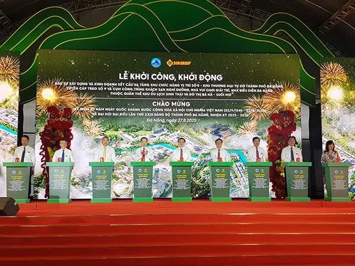 Khởi công, khởi động dự án đầu tư xây dựng và kinh doanh kết cấu hạ tầng khu chức năng tại vị trí số 5 FTZ Đà Nẵng do Sun Group làm chủ đầu tư.
