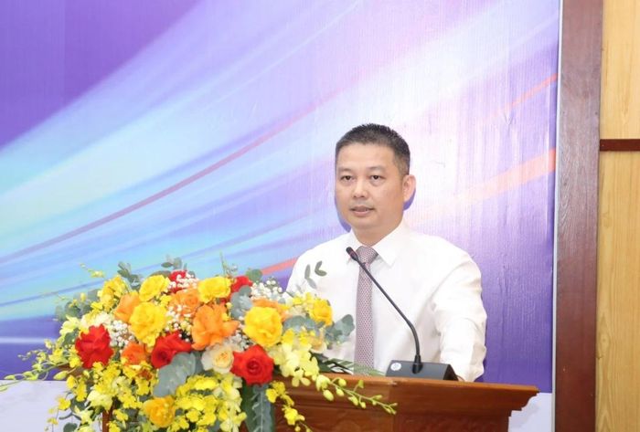 Ông Nguyễn Bá Đức, Tổng Giám đốc Công ty Cổ phần Tập đoàn G phát biểu tại buổi lễ.