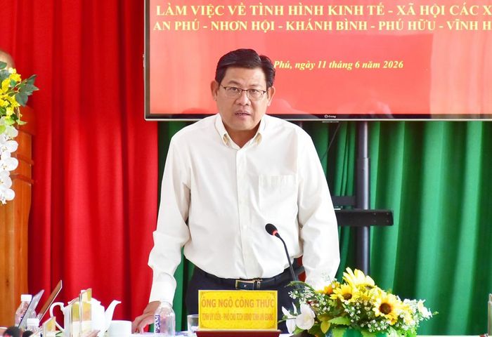 Phó Chủ tịch UBND tỉnh Ngô Công Thức kết luận buổi làm việc.