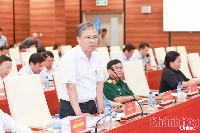 Phó Chủ tịch UBND tỉnh Trần Hòa Nam phát biểu tại hội nghị.