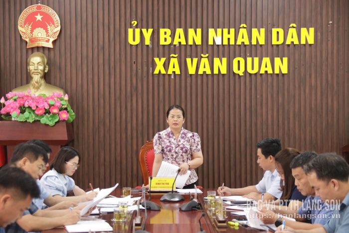 Lãnh đạo Sở Nông nghiệp và Môi trường phát biểu tại buổi kiểm tra
