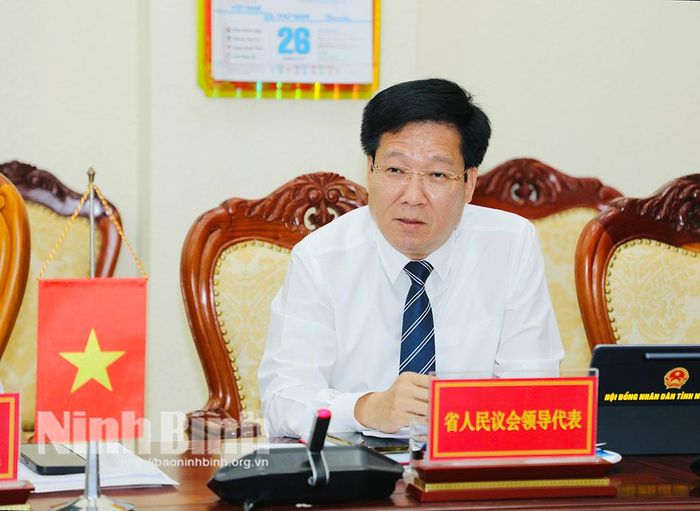 Đồng chí Lê Xuân Huy, Tỉnh ủy viên, Phó Chủ tịch HĐND tỉnh phát biểu tại Tọa đàm.