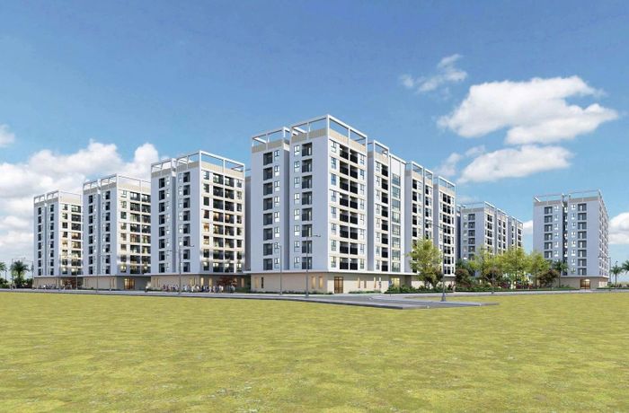 Dự án nhà ở xã hội nằm tại lô đất XH1, XH2 khu đô thị Hùng Vương - Tiền Châu phường Phúc Yên tỉnh Phú Thọ. Ảnh: Công ty CPXD Thăng Long.