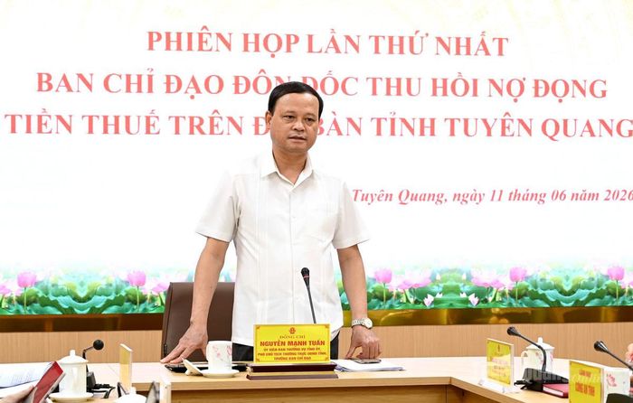 Đồng chí Nguyễn Mạnh Tuấn, Ủy viên Ban Thường vụ Tỉnh ủy, Phó Chủ tịch Thường trực UBND tỉnh phát biểu kết luận tại Phiên họp.