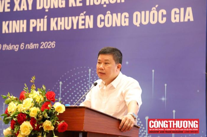 Ông Lê Tuấn Anh - Phó Vụ trưởng Vụ Tài chính Kinh tế ngành (Bộ Tài chính) phát biểu tại hội thảo