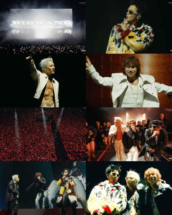 3 thành viên gồm G-Dragon, Taeyang và Daesung biểu diễn tại Lễ hội Âm nhạc và Nghệ thuật Coachella Valley 2026. (Ảnh: Coachella).