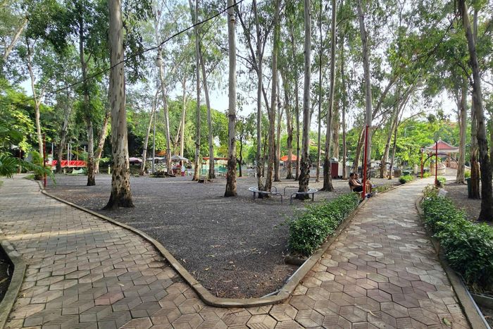 Khu vực có có rãnh hố chôn tập thể các chiến sĩ hy sinh tại công viên Lê Thị Riêng. Ảnh: Thạc Hiếu