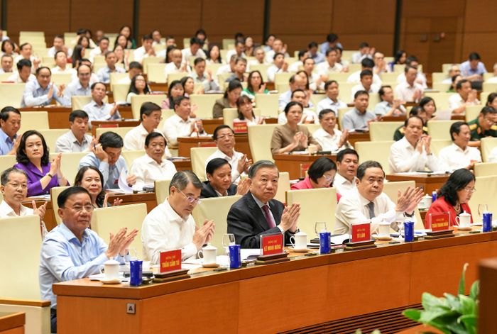 Tổng Bí thư, Chủ tịch nước Tô Lâm; lãnh đạo Đảng, Nhà nước và các đại biểu dự hội nghị