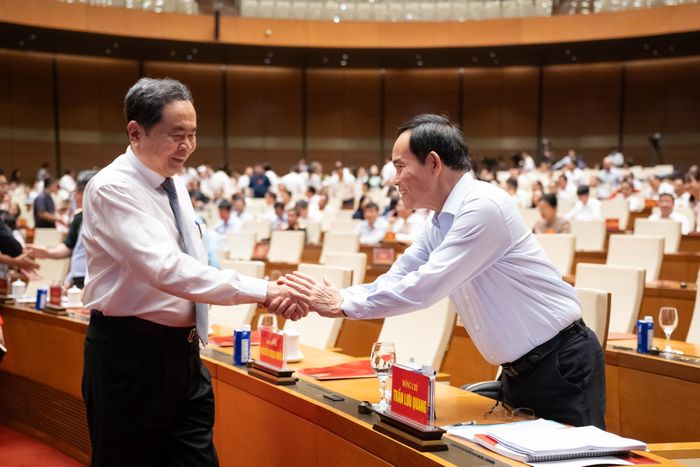 Chủ tịch Quốc hội Trần Thanh Mẫn và các đại biểu dự hội nghị