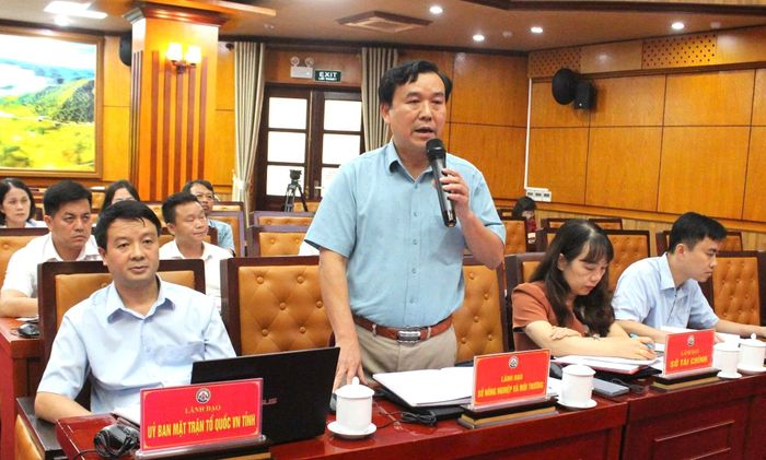 Giám đốc Sở Nông nghiệp và Môi trường tỉnh Lạng Sơn Nguyễn Hữu Chiến phát biểu. Ảnh LS