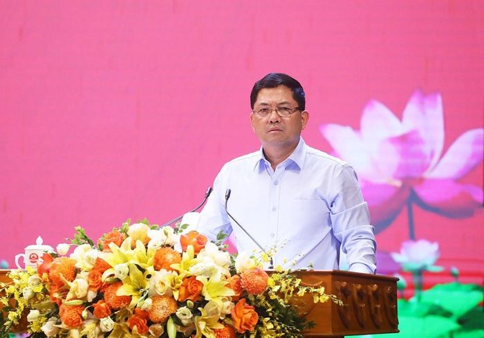 Bí thư Tỉnh ủy tỉnh Bắc Ninh Nguyễn Hồng Thái phát biểu kết luận Hội nghị.