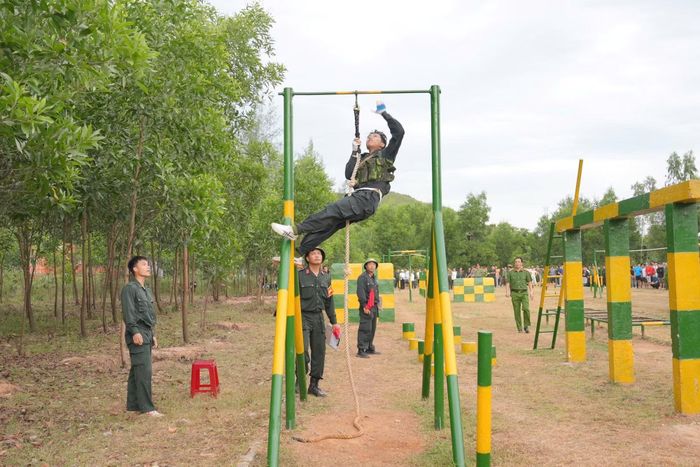 Nhiều nội dung thi đấu của hội thao sôi nổi, hấp dẫn.