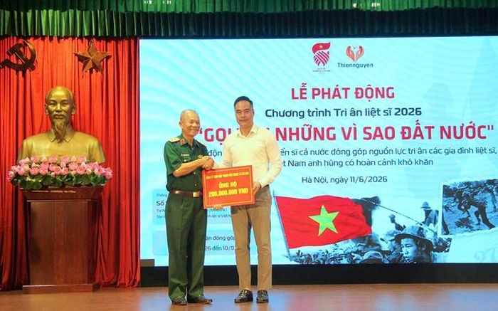 Các cơ quan đoàn thể, các doanh nghiệp, văn nghệ sĩ và các nhà hảo tâm ủng hộ chương trình tri ân liệt sĩ năm 2026.