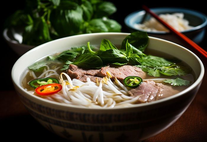 Một tô phở hấp dẫn được bày bán tại TP.HCM. Ảnh: Tailor Pham.