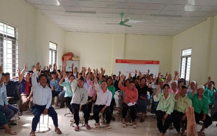 Nhân dân xóm Nặm Kim đồng thuận với chủ trương sắp xếp, sáp nhập xóm.