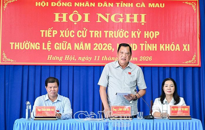 Tổ đại biểu HĐND tỉnh khóa XI tiếp xúc củ tri xã Hưng Hội.