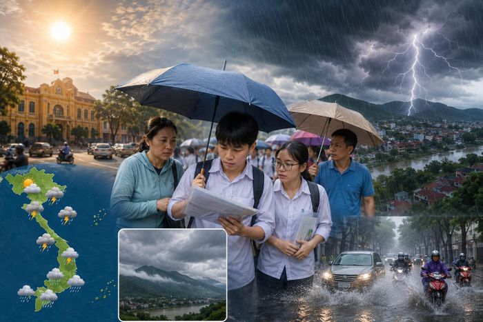 Các sĩ tử và phụ huynh cần đặc biệt lưu tâm vấn đề thời tiết