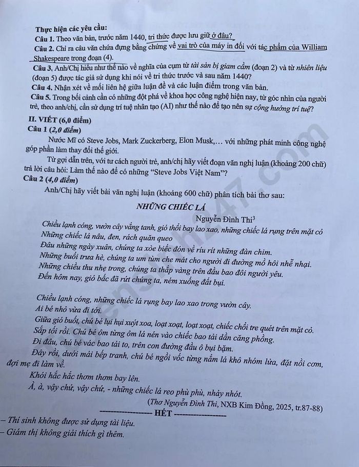 Nguồn: Tuyensinh247.com