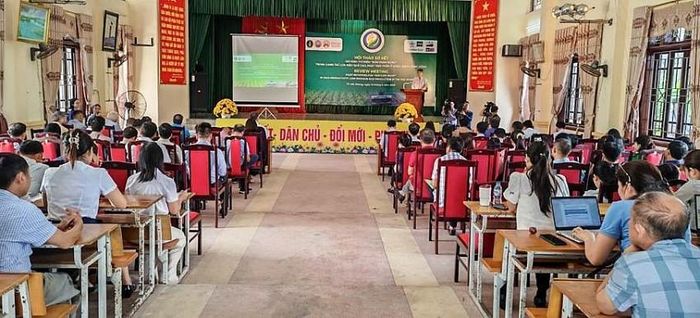 Đại diện chuyên gia của IRRI phát biểu tại chương trình.