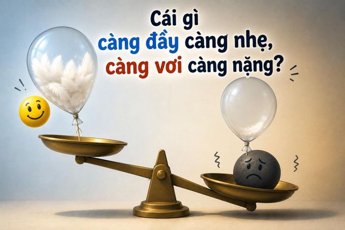 Cái gì càng đầy càng nhẹ, càng vơi càng nặng?. (Hình minh họa)