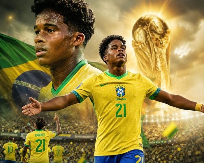 Endrick đang là niềm hy vọng mới trên hàng công của đội tuyển Brazil tại World Cup 2026. Ảnh: Bongdaplus