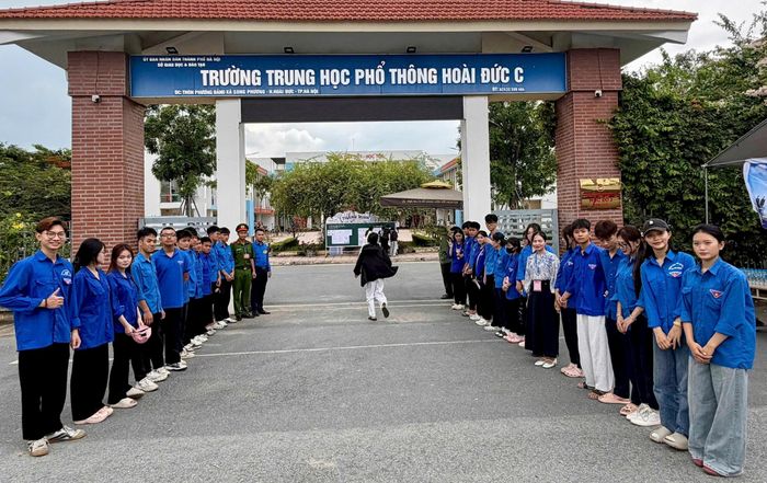 Điểm thi tại trường THPT Hoài Đức C. Ảnh: NS