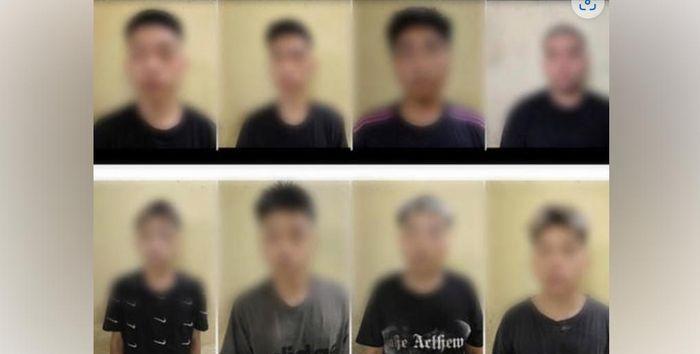 Nhóm thanh niên vô cớ đánh người ở khu vực công cộng trên địa bàn phường Tây Hồ. Ảnh: Cơ quan Công an cung cấp.