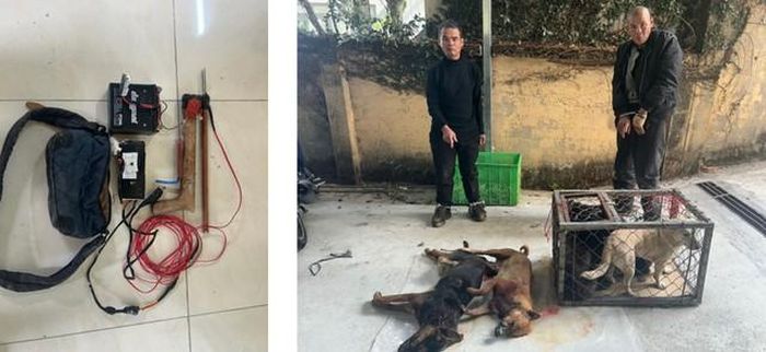 Hình ảnh đối tượng cùng tang vật. Ảnh: CALĐ.
