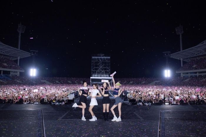  BlackPink trong đêm diễn đầu tiên (29/7/2023) tại sân vận động Mỹ Đình, Hà Nội. Ảnh: @BlackPink. 