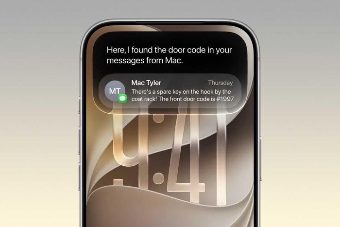 Màn hình khóa của iOS 27 với Siri AI. Ảnh: Apple.