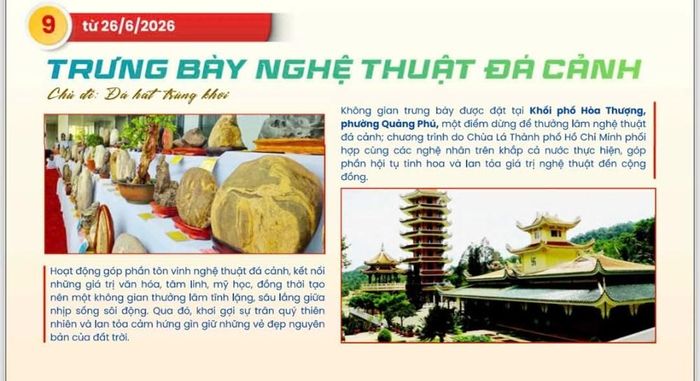 Hoạt động trưng bày nghệ thuật đá cảnh sẽ diễn ra tại lễ hội biển Tam Thanh. Ảnh: BTC