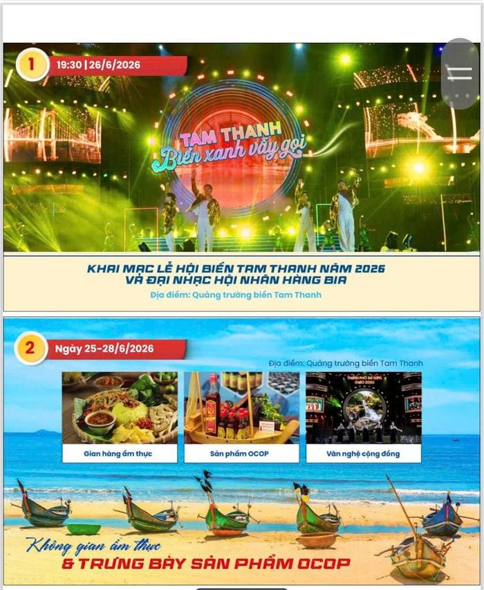 Đêm khai mạc Lễ hội sẽ diễn ra tại Quảng trường biển Tam Thanh vào tối ngày 26.6. Ảnh: BTC