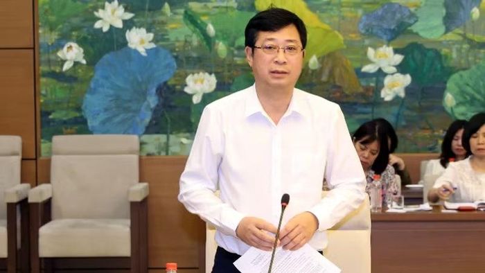 Phó Chủ tịch Ủy ban Trung ương Mặt trận Tổ quốc Việt Nam Cao Xuân Thạo phát biểu.