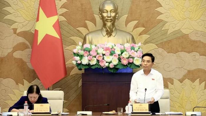 Phó Chủ tịch Quốc hội Nguyễn Doãn Anh phát biểu tại cuộc làm việc.