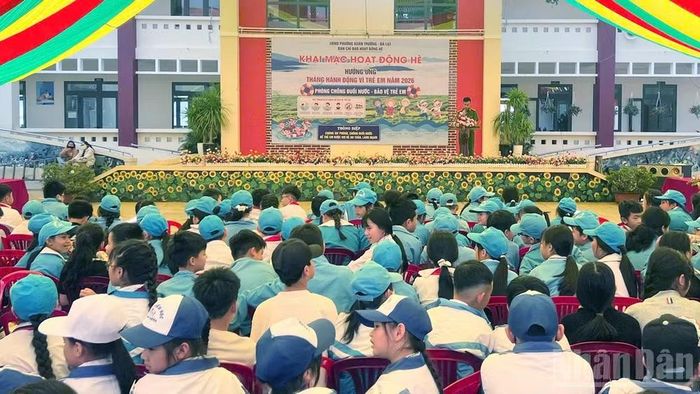 Quang cảnh khai mạc hoạt động hè 2026 tại phường Xuân Trường-Đà Lạt, tỉnh Lâm Đồng.